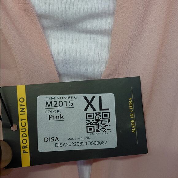 Miusol Mother Of Bride Formal Dress Women's XL Pink Chiffon Wedding Party Maxi - Picture 7 of 10